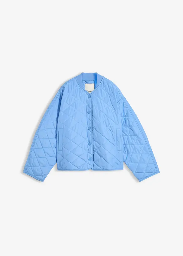 Oversize Steppjacke in blau von vorne - bonprix