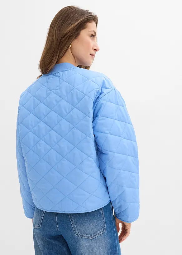 Oversize Steppjacke in blau von hinten (im Anschnitt) - bonprix