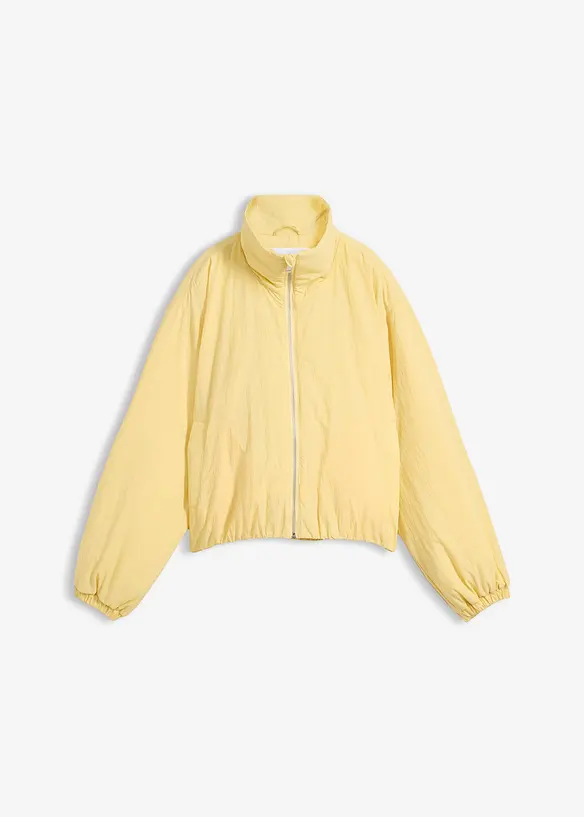 Wasserabweisender Blouson, Bubble-Saum in gelb von vorne - bonprix