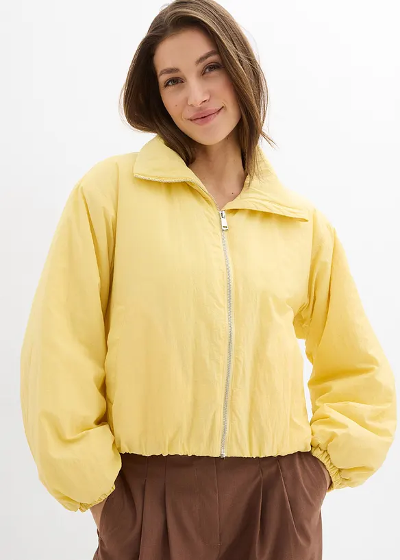 Wasserabweisender Blouson, Bubble-Saum in gelb von vorne (im Anschnitt) - bonprix
