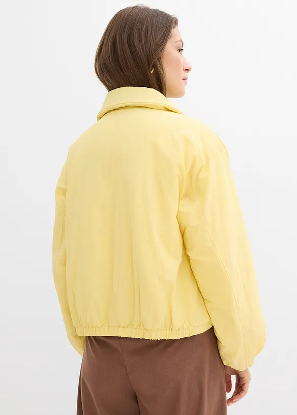 Wasserabweisender Blouson, Bubble-Saum in gelb von hinten (im Anschnitt) - bonprix