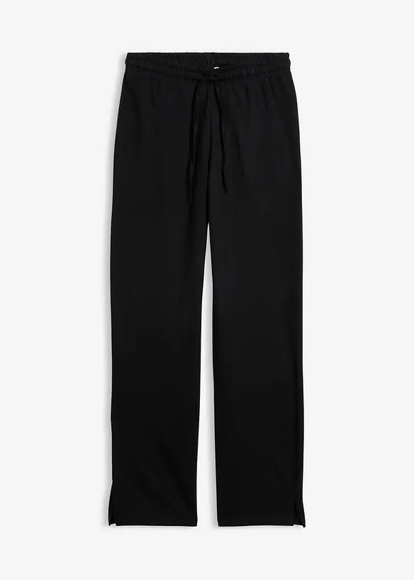 Sweathose aus reiner Bio-Baumwolle in schwarz von vorne - bonprix