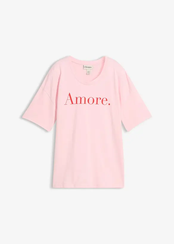 T-Shirt aus reiner Bio-Baumwolle in rosa von vorne - bonprix T-Shirt aus reiner Bio-Baumwolle in rosa von vorne - bonprix