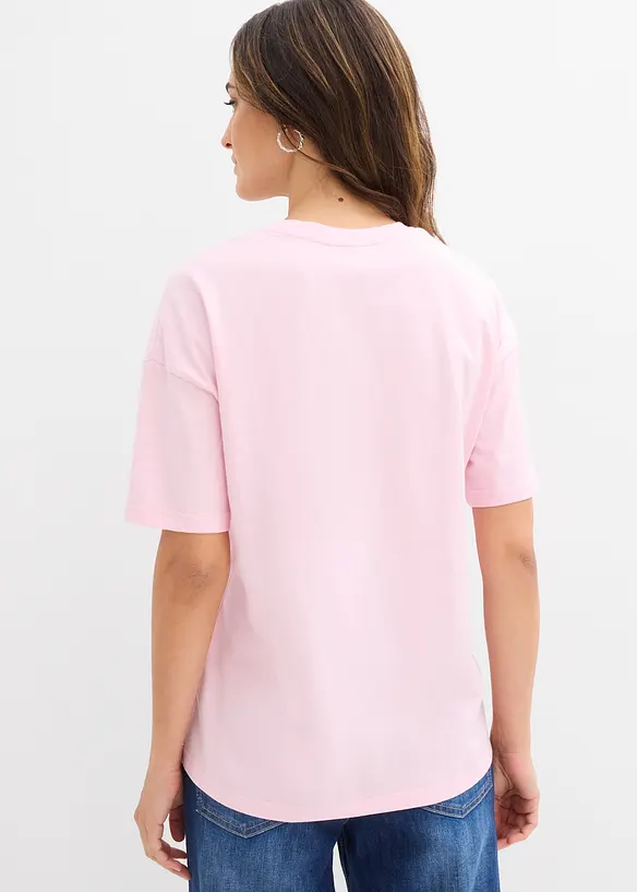T-Shirt aus reiner Bio-Baumwolle in rosa von hinten (im Anschnitt) - bonprix T-Shirt aus reiner Bio-Baumwolle in rosa von hinten (im Anschnitt) - bonprix