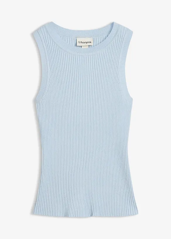 Stricktop mit Viskose in blau von vorne - bonprix