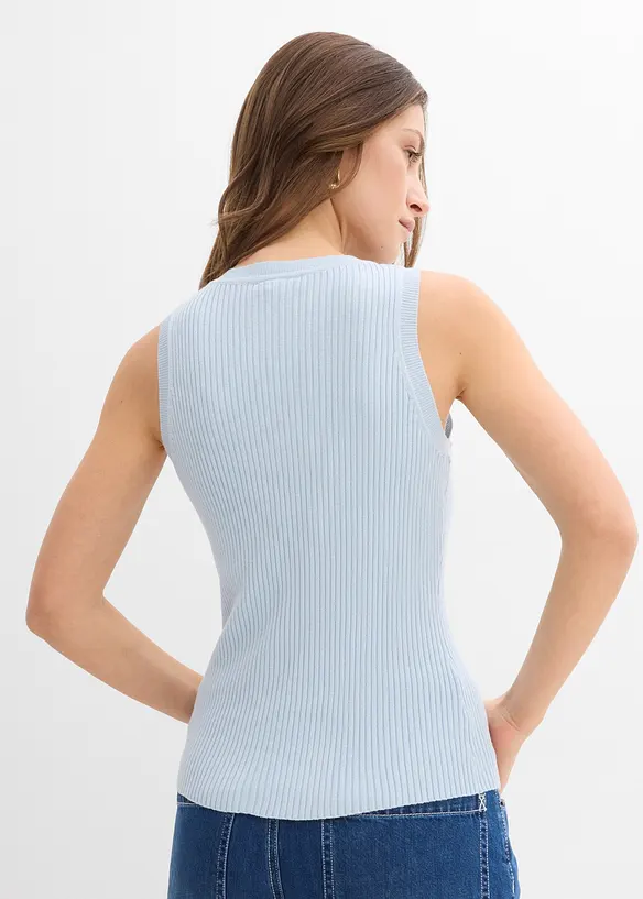 Stricktop mit Viskose in blau von hinten (im Anschnitt) - bonprix