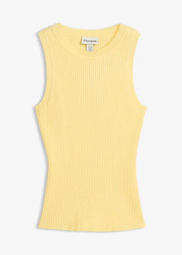 Stricktop mit Viskose in gelb von vorne - bonprix