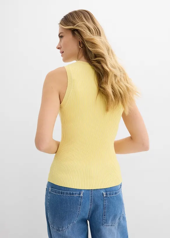 Stricktop mit Viskose in gelb von hinten (im Anschnitt) - bonprix