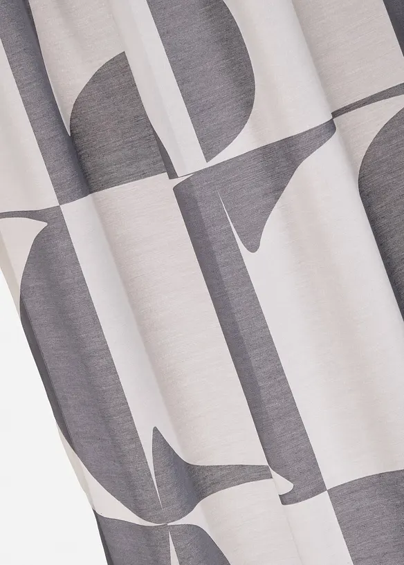 Halbtransparenter Vorhang aus recyceltem Polyester (1er Pack) in grau (Detailaufnahme) - bonprix