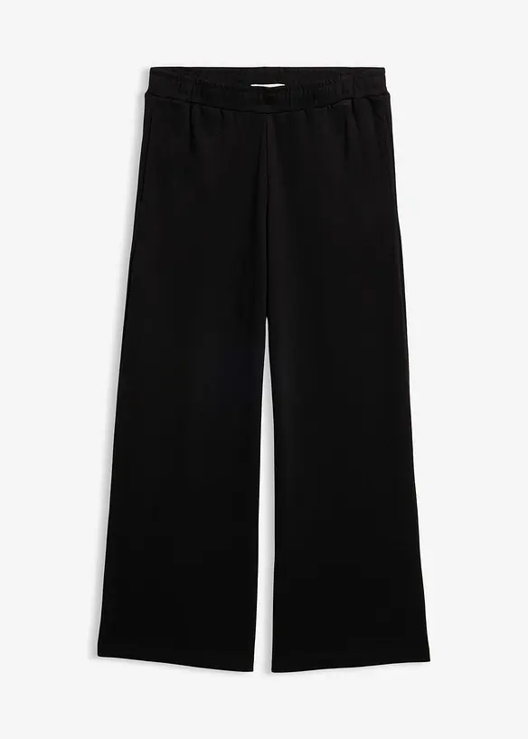 Weite Jersey-Culotte aus reiner Bio-Baumwolle in schwarz von vorne - bonprix Weite Jersey-Culotte aus reiner Bio-Baumwolle in schwarz von vorne - bonprix