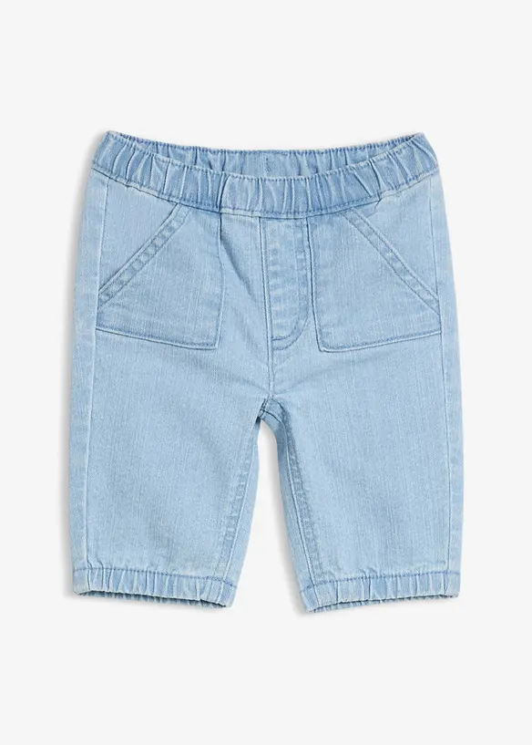 Schlupfhose mit bequemen Gummibund in blau von vorne - bonprix