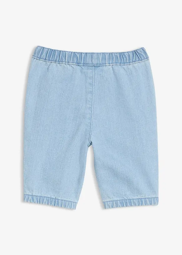Schlupfhose mit bequemen Gummibund in blau von hinten - bonprix