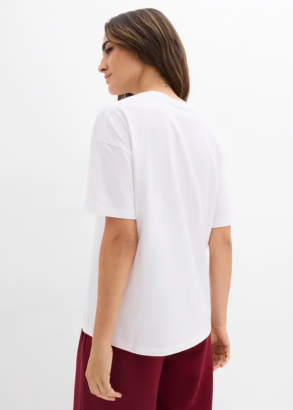 T-Shirt aus reiner Bio-Baumwolle in weiß von hinten (im Anschnitt) - bonprix T-Shirt aus reiner Bio-Baumwolle in weiß von hinten (im Anschnitt) - bonprix