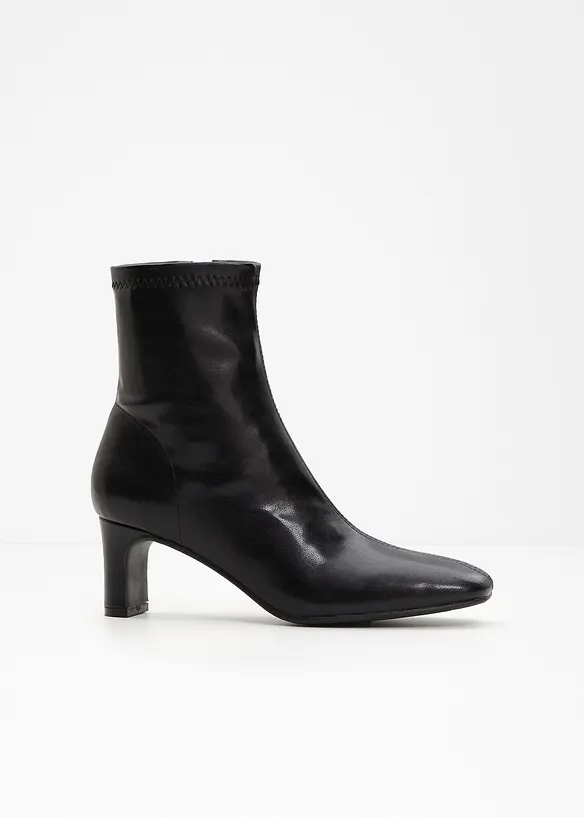 Stiefeletten mit flexiblem Schaft in schwarz - bonprix