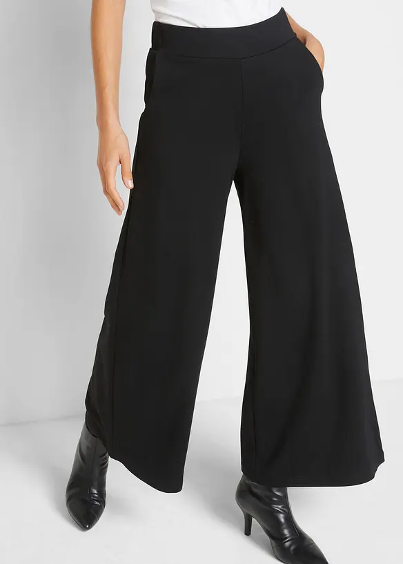 Culotte aus Viskose-Mix in schwarz von vorne - bonprix