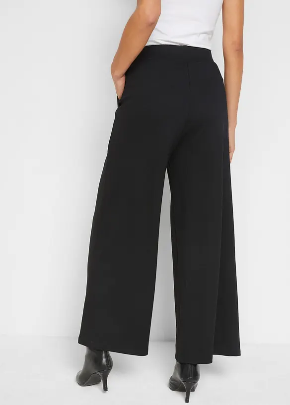 Culotte aus Viskose-Mix in schwarz von hinten - bonprix