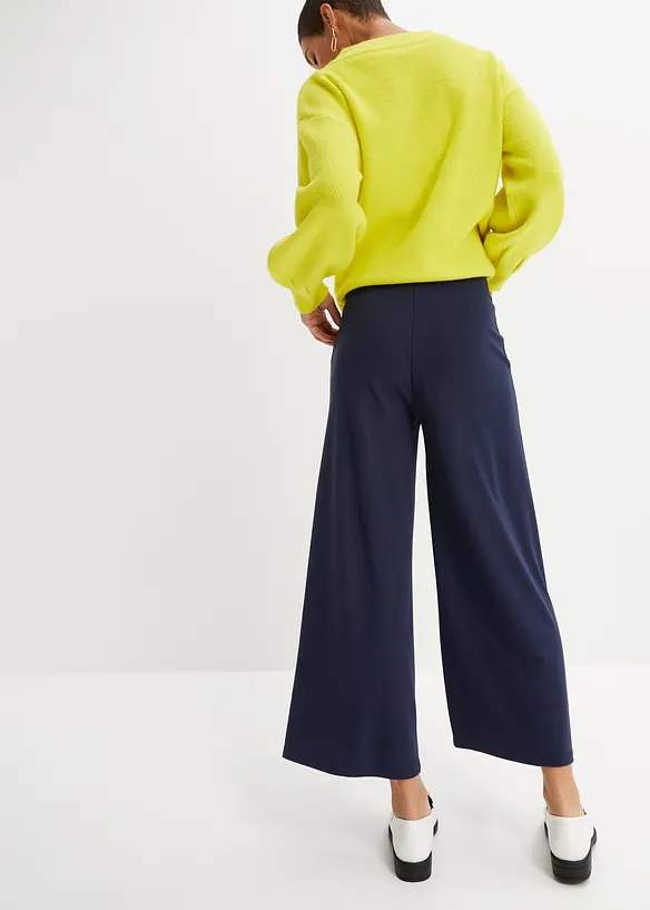 Culotte aus Viskose-Mix in blau von hinten - bonprix