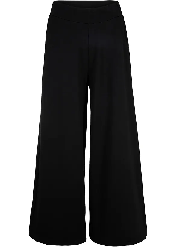 Culotte aus Viskose-Mix in schwarz von vorne - bonprix
