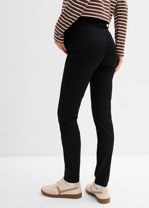 2-in-1 Super-Stretch Umstandsjeans für die Schwangerschaft und danach, Slim in schwarz von hinten - bonprix