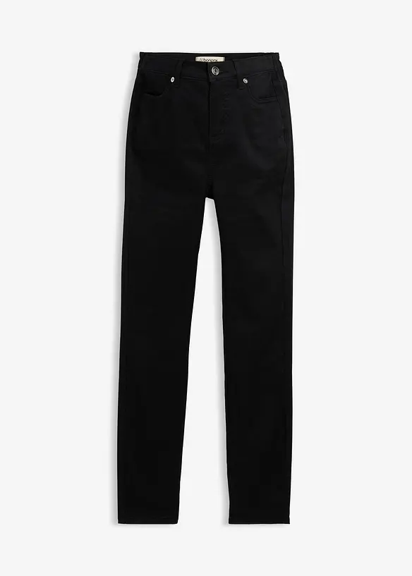 2-in-1 Super-Stretch Umstandsjeans für die Schwangerschaft und danach, Slim in schwarz von vorne - bonprix