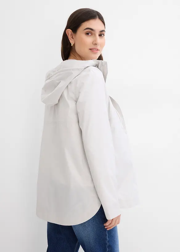 Ultraleichte wind- und regenfeste Umstands- und Tragejacke in grau von hinten (im Anschnitt) - bonprix