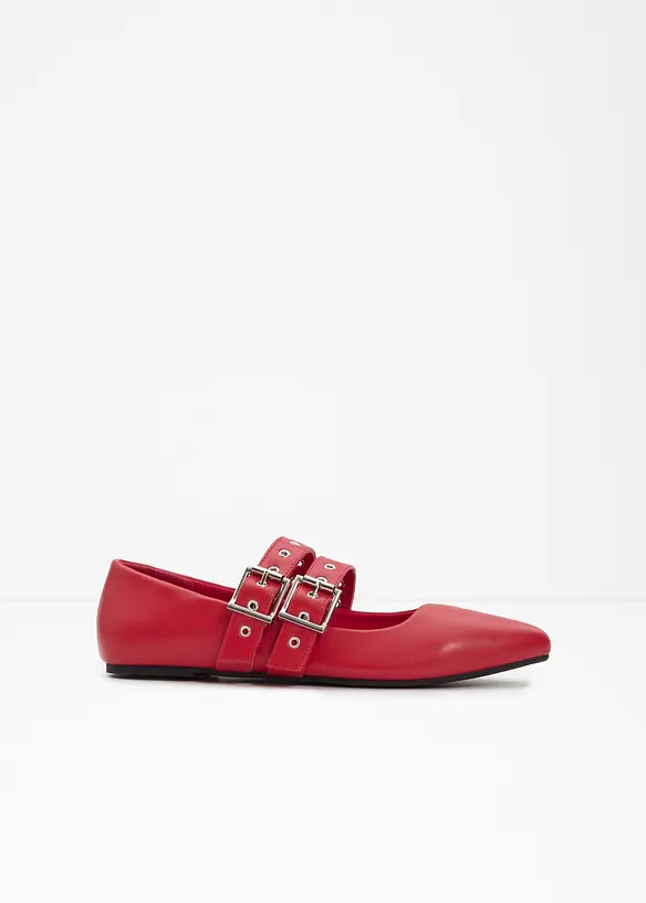 Mary-Janes mit gepolsterter Innensohle in rot - bonprix
