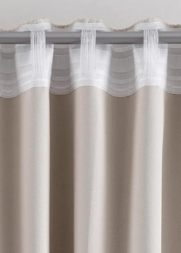 Abdunkelnder Vorhang, auch in extra lang (1er Pack) in beige - bonprix