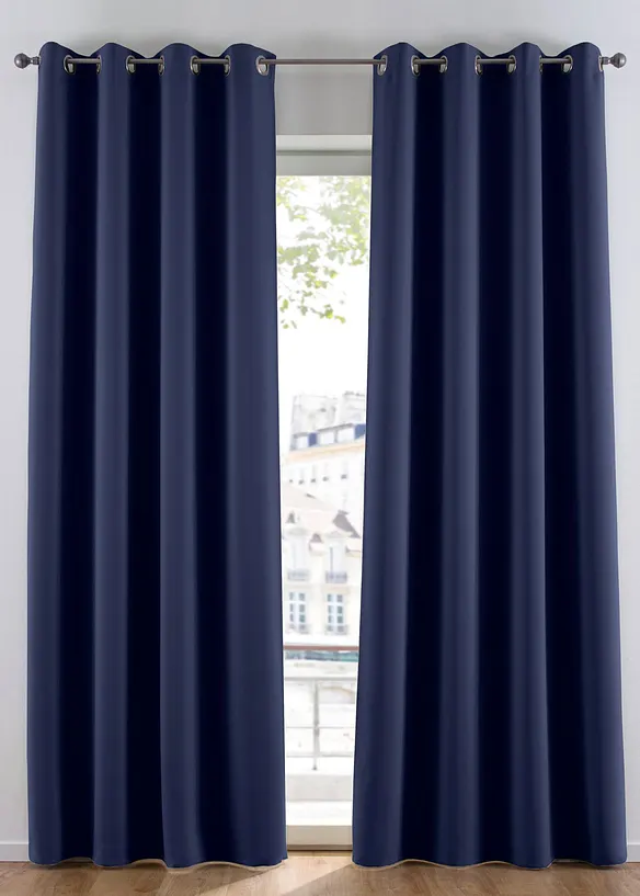 Abdunkelnder Vorhang, auch in extra lang (1er Pack) in blau - bonprix