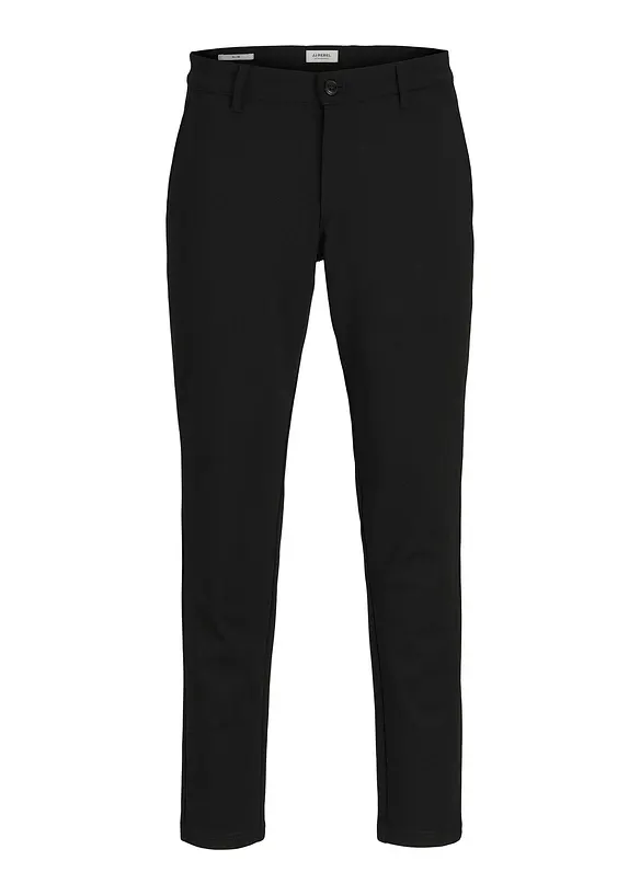 JJ REBEL Chinohose in Slim Fit in schwarz von vorne - JJ REBEL