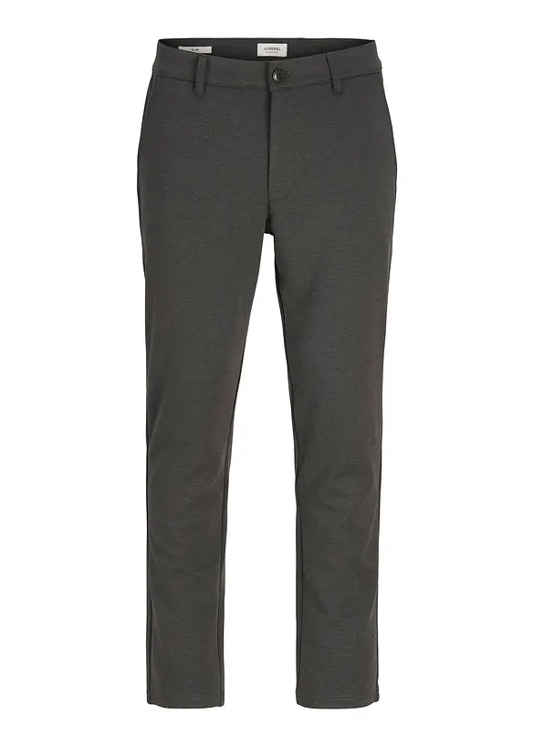 JJ REBEL Chinohose in Slim Fit in grau von vorne - JJ REBEL