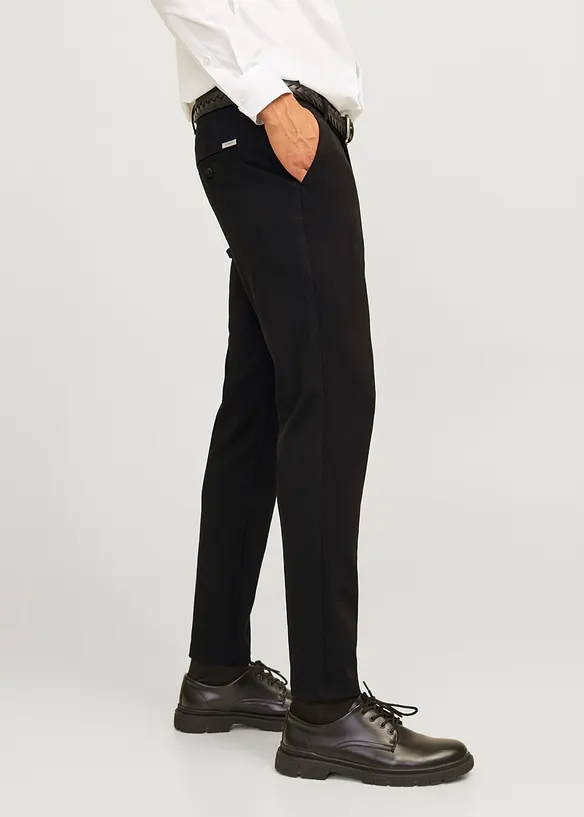 JJ REBEL Chinohose in Slim Fit in schwarz von hinten - JJ REBEL