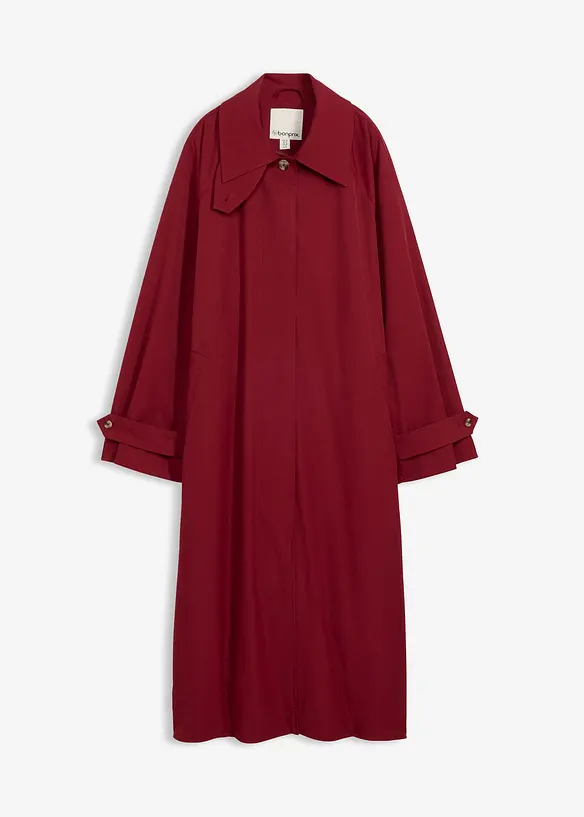 Trenchcoat mit Laschen in rot von vorne - bonprix
