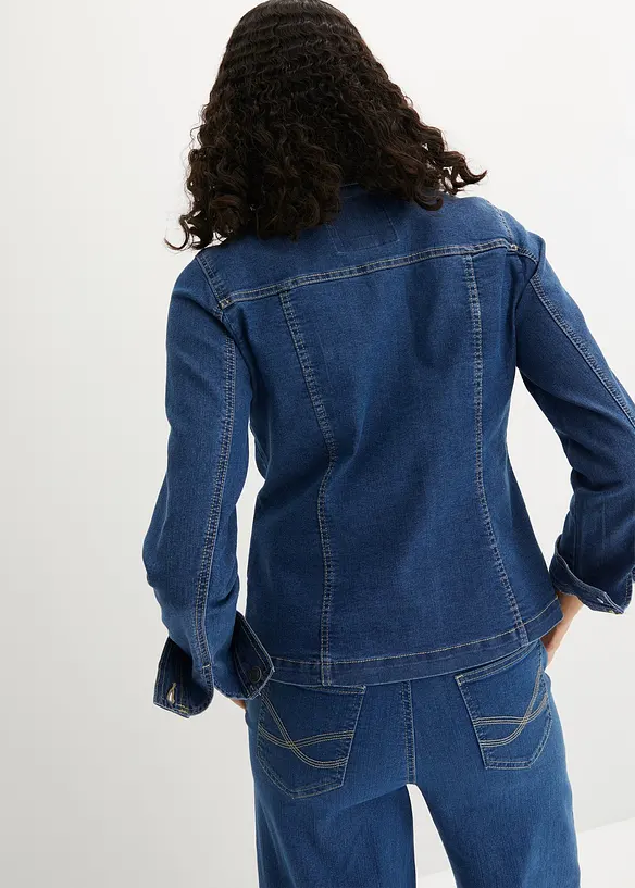 Jeansjacke in blau von hinten (im Anschnitt) - bonprix
