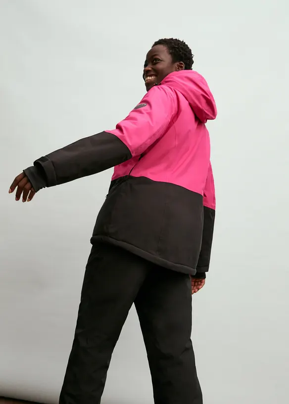 wasserdichte Ski Funktions-Jacke in pink von hinten (im Anschnitt) - bonprix
