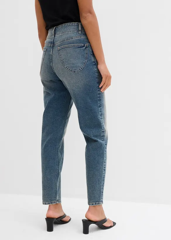 Mom-Jeans High Waist in blau von hinten - bonprix
