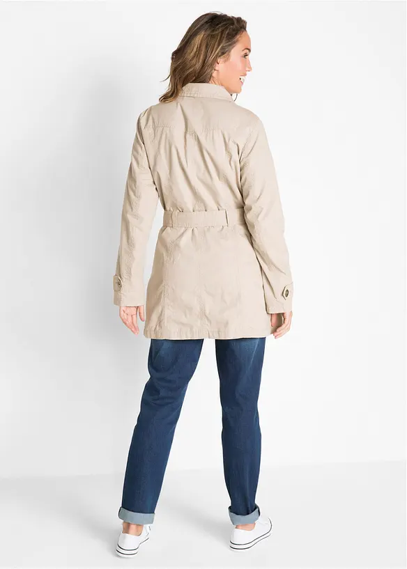 Trenchcoat in beige von hinten (Totalaufnahme) - bonprix