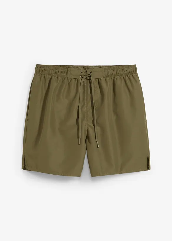 Badeshorts mit seitlichen Taschen in grün von vorne - bonprix