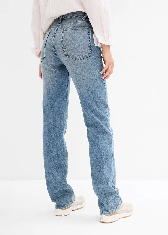 2-in-1 Umstandsjeans für die Schwangerschaft und danach, Straight in blau von hinten - bonprix