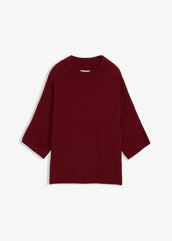 Boxy-Pullover aus softem Viskose-Mix in rot von vorne - bonprix