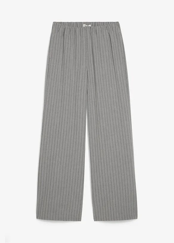 Schlupfhose aus fließender Qualität in grau von vorne - bonprix