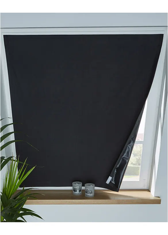 Verdunkelungsfolie mit Klettband in schwarz (Ambiente) - bonprix