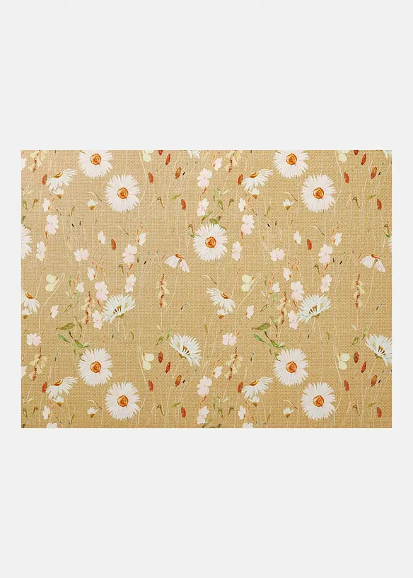 Waschbare Fußmatte mit floralem Design in beige von vorne - bonprix