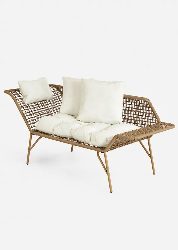 Gartenbank in beige von vorne - bonprix