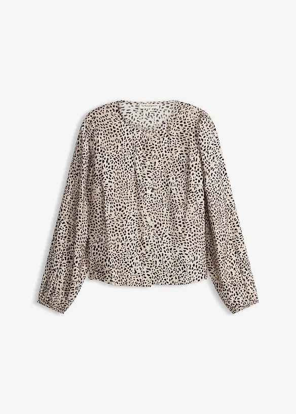 Bluse aus Viskose-Mix in weiß von vorne - bonprix