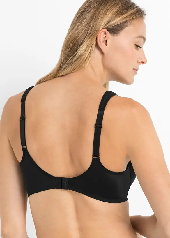 Minimizer-BH mit gepolsterten Trägern in schwarz von hinten (im Anschnitt) - bonprix