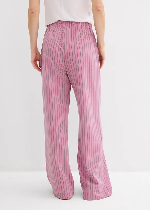 Schlupfhose aus fließender Qualität in rosa von hinten - bonprix
