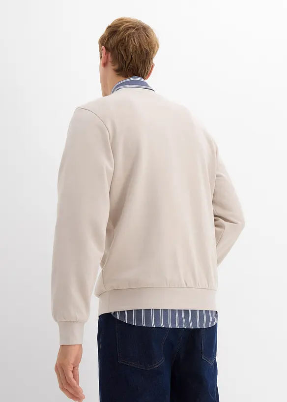Sweatshirt in Regular-Fit in grau von hinten (im Anschnitt) - bonprix