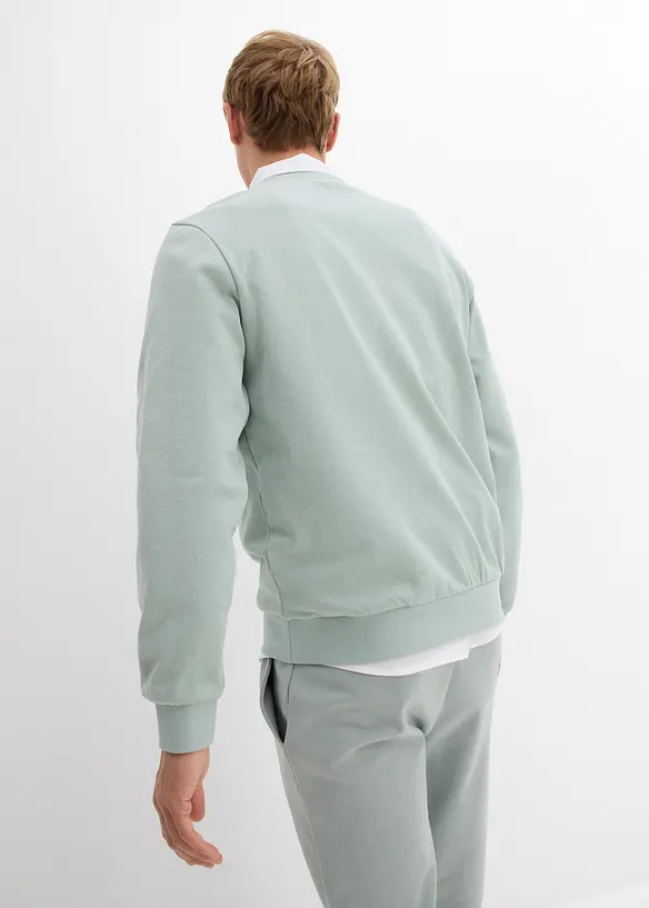 Sweatshirt in Regular-Fit in grau von hinten (im Anschnitt) - bonprix