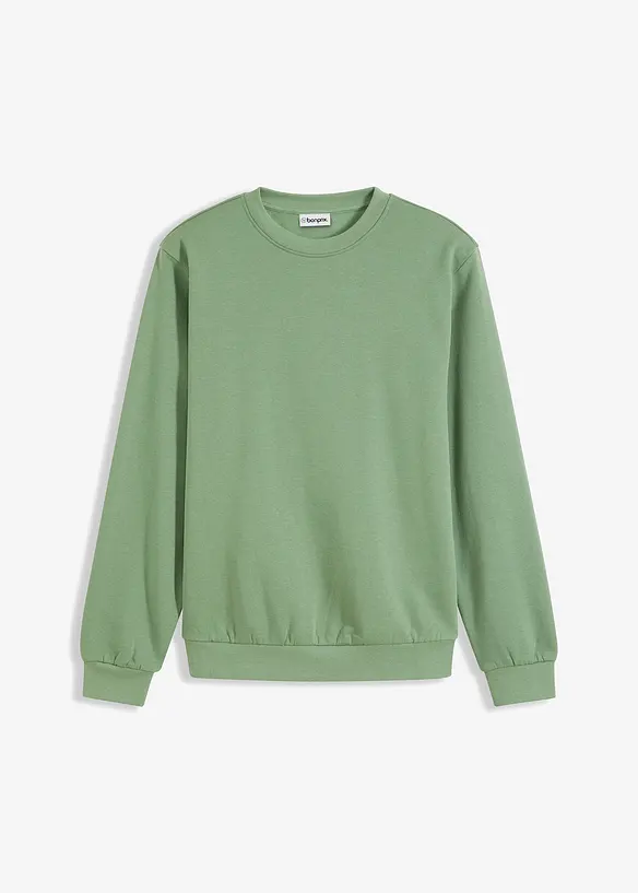 Sweatshirt in Regular-Fit in grün von vorne - bonprix