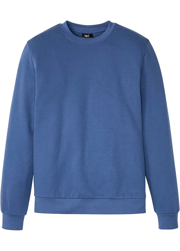 Sweatshirt in Regular-Fit in blau von vorne - bonprix